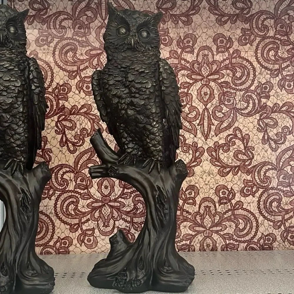 Ashland Halloween Owl on Tree Branch Figurine Decor